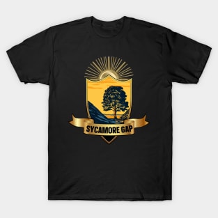 Vintage Sycamore Gap on Hadrian's Wall Art Print T-Shirt